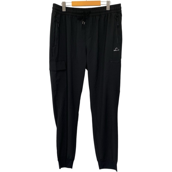 Eddie Bauer Willit Jogger Pants Womens XL Black UPF 50+ Quick Dry Travel - Picture 1 of 9